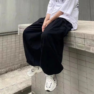 Aidase Vintage Baggy Cargo Pants Men Parachute Wide Leg Trousers Male Oversize Retro Loose Casual Japanese Streetwear Hip Hop